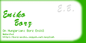 eniko borz business card
